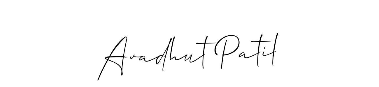 Similarly Allison_Script is the best handwritten signature design. Signature creator online .You can use it as an online autograph creator for name Avadhut Patil. Avadhut Patil signature style 2 images and pictures png