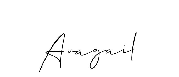 Use a signature maker to create a handwritten signature online. With this signature software, you can design (Allison_Script) your own signature for name Avagail. Avagail signature style 2 images and pictures png