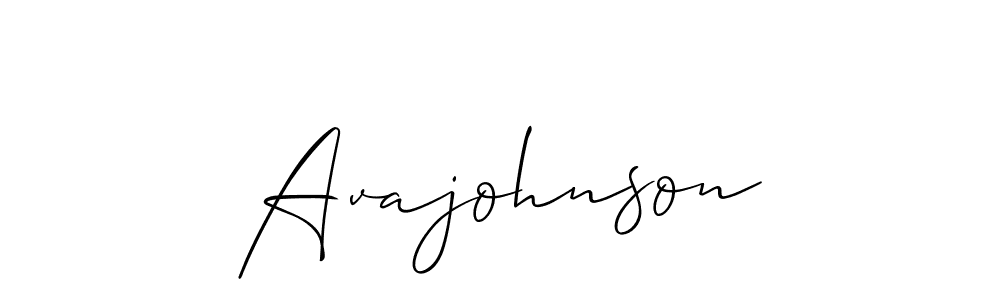 if you are searching for the best signature style for your name Avajohnson. so please give up your signature search. here we have designed multiple signature styles  using Allison_Script. Avajohnson signature style 2 images and pictures png