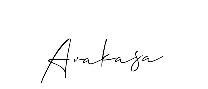 You should practise on your own different ways (Allison_Script) to write your name (Avakasa) in signature. don't let someone else do it for you. Avakasa signature style 2 images and pictures png