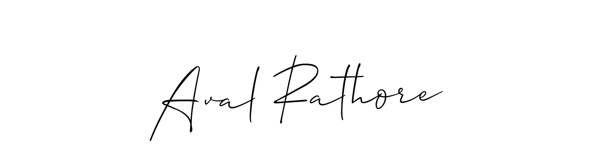 Aval Rathore stylish signature style. Best Handwritten Sign (Allison_Script) for my name. Handwritten Signature Collection Ideas for my name Aval Rathore. Aval Rathore signature style 2 images and pictures png