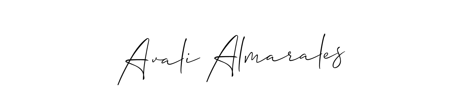 Design your own signature with our free online signature maker. With this signature software, you can create a handwritten (Allison_Script) signature for name Avali Almarales. Avali Almarales signature style 2 images and pictures png