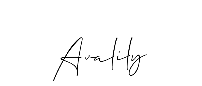 Once you've used our free online signature maker to create your best signature Allison_Script style, it's time to enjoy all of the benefits that Avalily name signing documents. Avalily signature style 2 images and pictures png