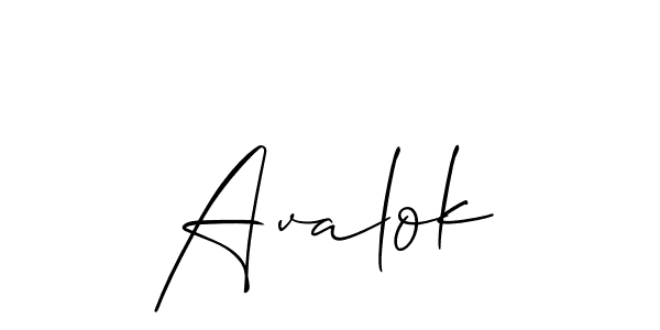 Make a beautiful signature design for name Avalok. Use this online signature maker to create a handwritten signature for free. Avalok signature style 2 images and pictures png
