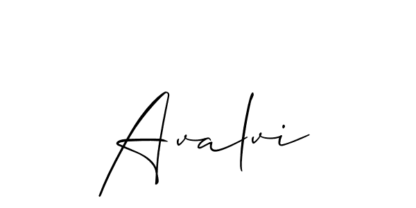 You should practise on your own different ways (Allison_Script) to write your name (Avalvi) in signature. don't let someone else do it for you. Avalvi signature style 2 images and pictures png