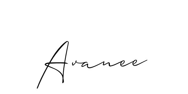 How to make Avanee name signature. Use Allison_Script style for creating short signs online. This is the latest handwritten sign. Avanee signature style 2 images and pictures png