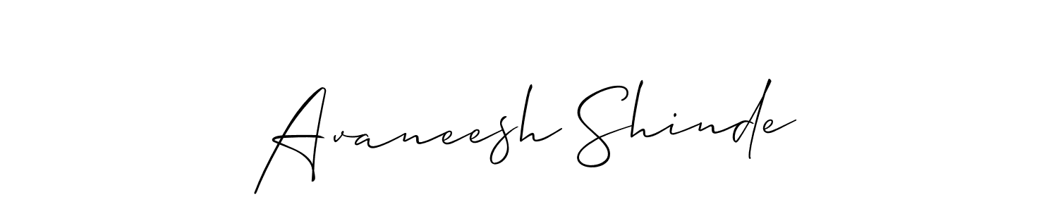 Allison_Script is a professional signature style that is perfect for those who want to add a touch of class to their signature. It is also a great choice for those who want to make their signature more unique. Get Avaneesh Shinde name to fancy signature for free. Avaneesh Shinde signature style 2 images and pictures png