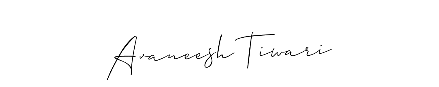 Make a beautiful signature design for name Avaneesh Tiwari. With this signature (Allison_Script) style, you can create a handwritten signature for free. Avaneesh Tiwari signature style 2 images and pictures png