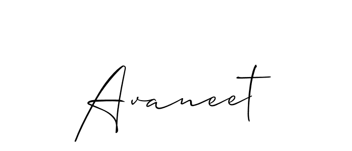 The best way (Allison_Script) to make a short signature is to pick only two or three words in your name. The name Avaneet include a total of six letters. For converting this name. Avaneet signature style 2 images and pictures png