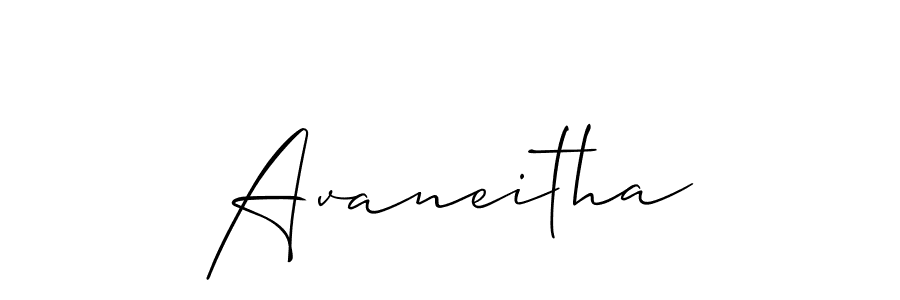 You can use this online signature creator to create a handwritten signature for the name Avaneitha. This is the best online autograph maker. Avaneitha signature style 2 images and pictures png