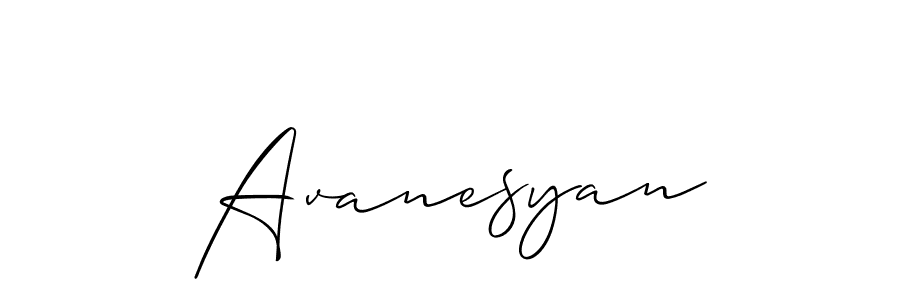 Design your own signature with our free online signature maker. With this signature software, you can create a handwritten (Allison_Script) signature for name Avanesyan. Avanesyan signature style 2 images and pictures png