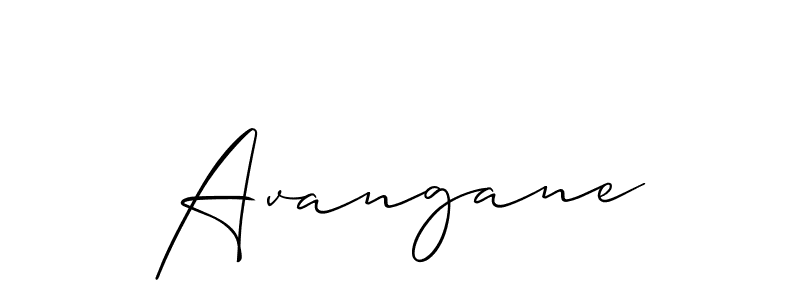 How to Draw Avangane signature style? Allison_Script is a latest design signature styles for name Avangane. Avangane signature style 2 images and pictures png