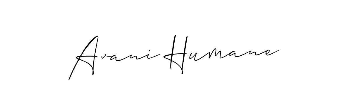 Also You can easily find your signature by using the search form. We will create Avani Humane name handwritten signature images for you free of cost using Allison_Script sign style. Avani Humane signature style 2 images and pictures png