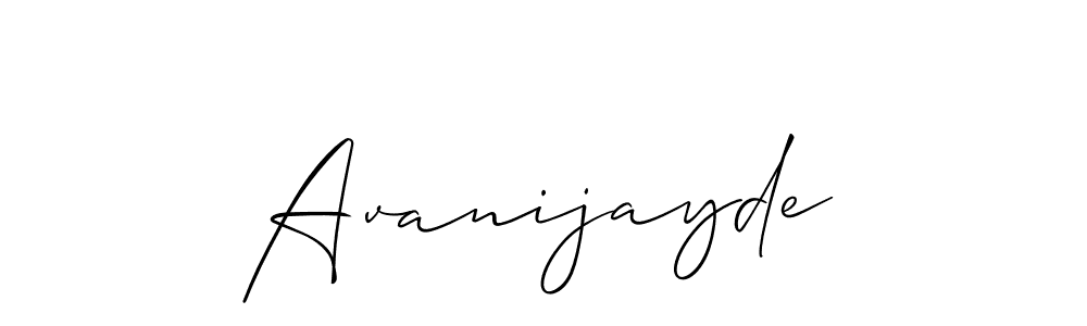 You should practise on your own different ways (Allison_Script) to write your name (Avanijayde) in signature. don't let someone else do it for you. Avanijayde signature style 2 images and pictures png