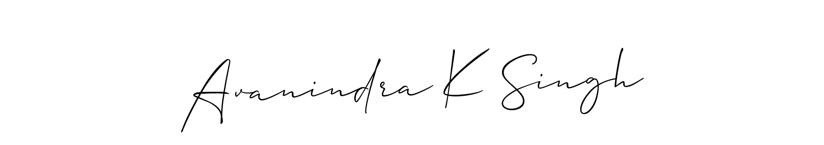 Also we have Avanindra K Singh name is the best signature style. Create professional handwritten signature collection using Allison_Script autograph style. Avanindra K Singh signature style 2 images and pictures png