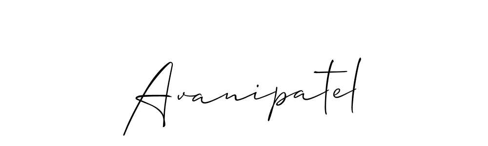 Create a beautiful signature design for name Avanipatel. With this signature (Allison_Script) fonts, you can make a handwritten signature for free. Avanipatel signature style 2 images and pictures png