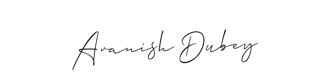 Allison_Script is a professional signature style that is perfect for those who want to add a touch of class to their signature. It is also a great choice for those who want to make their signature more unique. Get Avanish Dubey name to fancy signature for free. Avanish Dubey signature style 2 images and pictures png