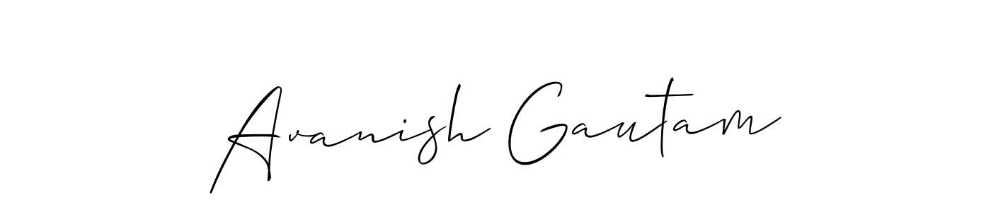 How to make Avanish Gautam signature? Allison_Script is a professional autograph style. Create handwritten signature for Avanish Gautam name. Avanish Gautam signature style 2 images and pictures png