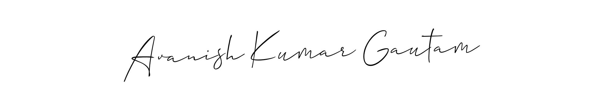 Also You can easily find your signature by using the search form. We will create Avanish Kumar Gautam name handwritten signature images for you free of cost using Allison_Script sign style. Avanish Kumar Gautam signature style 2 images and pictures png