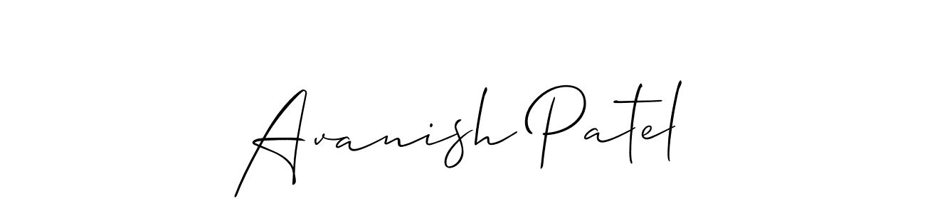 Avanish Patel stylish signature style. Best Handwritten Sign (Allison_Script) for my name. Handwritten Signature Collection Ideas for my name Avanish Patel. Avanish Patel signature style 2 images and pictures png