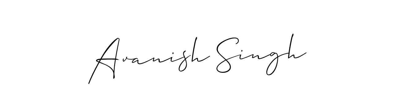 Create a beautiful signature design for name Avanish Singh. With this signature (Allison_Script) fonts, you can make a handwritten signature for free. Avanish Singh signature style 2 images and pictures png