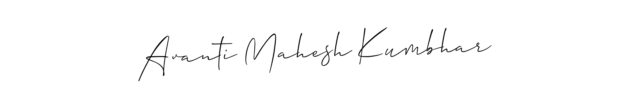 Similarly Allison_Script is the best handwritten signature design. Signature creator online .You can use it as an online autograph creator for name Avanti Mahesh Kumbhar. Avanti Mahesh Kumbhar signature style 2 images and pictures png