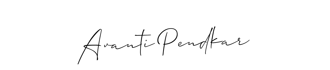 How to make Avanti Pendkar name signature. Use Allison_Script style for creating short signs online. This is the latest handwritten sign. Avanti Pendkar signature style 2 images and pictures png