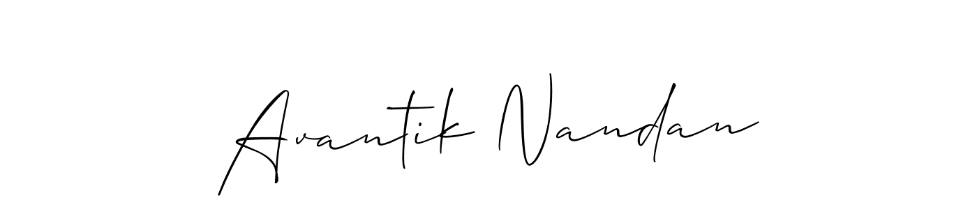 How to make Avantik Nandan signature? Allison_Script is a professional autograph style. Create handwritten signature for Avantik Nandan name. Avantik Nandan signature style 2 images and pictures png