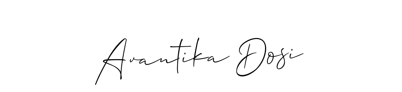 Avantika Dosi stylish signature style. Best Handwritten Sign (Allison_Script) for my name. Handwritten Signature Collection Ideas for my name Avantika Dosi. Avantika Dosi signature style 2 images and pictures png