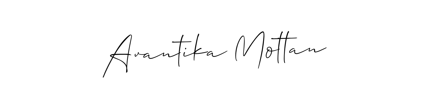 How to make Avantika Mottan signature? Allison_Script is a professional autograph style. Create handwritten signature for Avantika Mottan name. Avantika Mottan signature style 2 images and pictures png