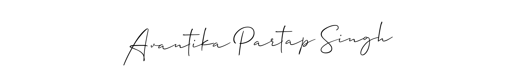 How to make Avantika Partap Singh signature? Allison_Script is a professional autograph style. Create handwritten signature for Avantika Partap Singh name. Avantika Partap Singh signature style 2 images and pictures png