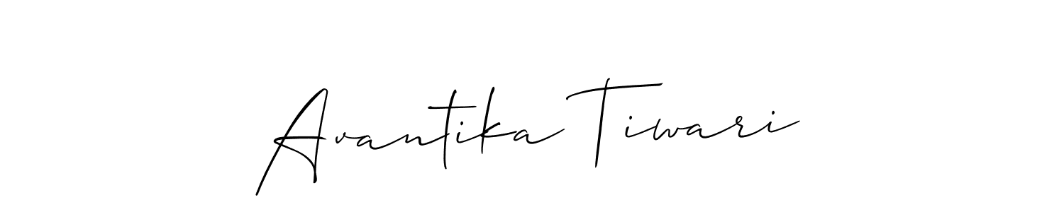 Allison_Script is a professional signature style that is perfect for those who want to add a touch of class to their signature. It is also a great choice for those who want to make their signature more unique. Get Avantika Tiwari name to fancy signature for free. Avantika Tiwari signature style 2 images and pictures png