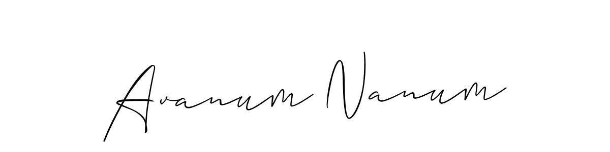 Similarly Allison_Script is the best handwritten signature design. Signature creator online .You can use it as an online autograph creator for name Avanum Nanum. Avanum Nanum signature style 2 images and pictures png