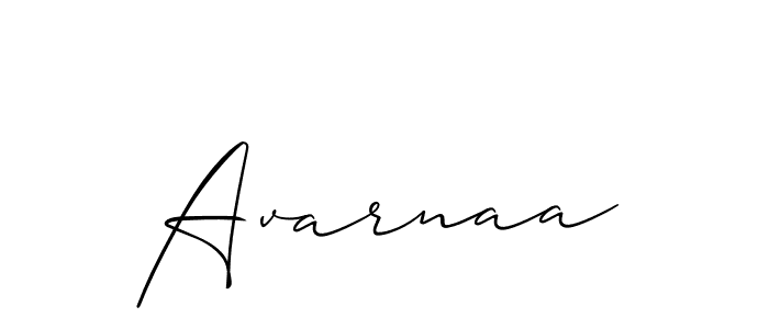 How to make Avarnaa signature? Allison_Script is a professional autograph style. Create handwritten signature for Avarnaa name. Avarnaa signature style 2 images and pictures png