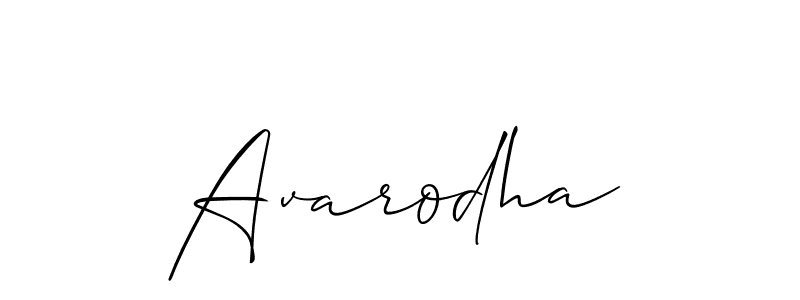 Create a beautiful signature design for name Avarodha. With this signature (Allison_Script) fonts, you can make a handwritten signature for free. Avarodha signature style 2 images and pictures png