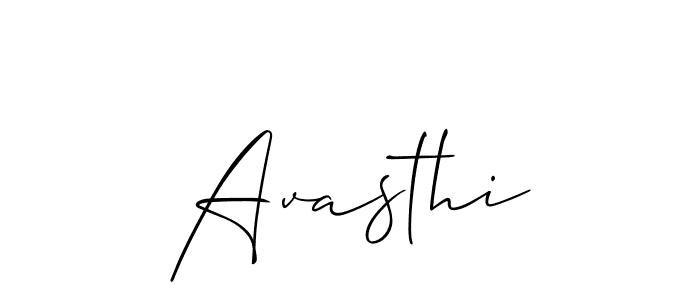 Make a beautiful signature design for name Avasthi. With this signature (Allison_Script) style, you can create a handwritten signature for free. Avasthi signature style 2 images and pictures png