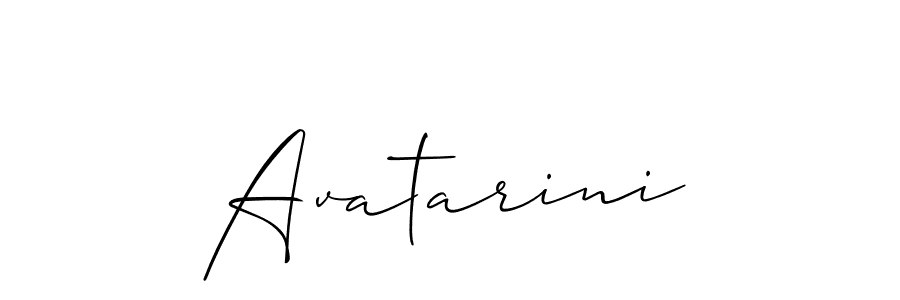 Best and Professional Signature Style for Avatarini. Allison_Script Best Signature Style Collection. Avatarini signature style 2 images and pictures png
