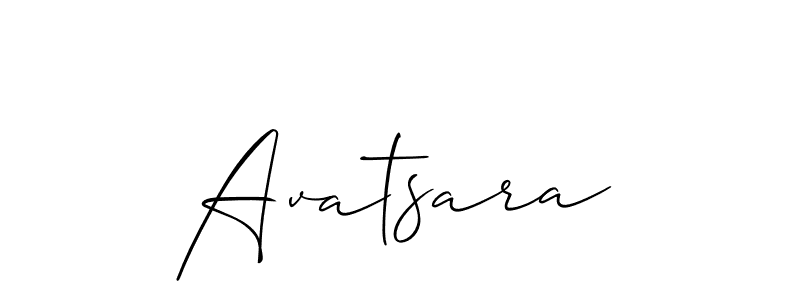 The best way (Allison_Script) to make a short signature is to pick only two or three words in your name. The name Avatsara include a total of six letters. For converting this name. Avatsara signature style 2 images and pictures png