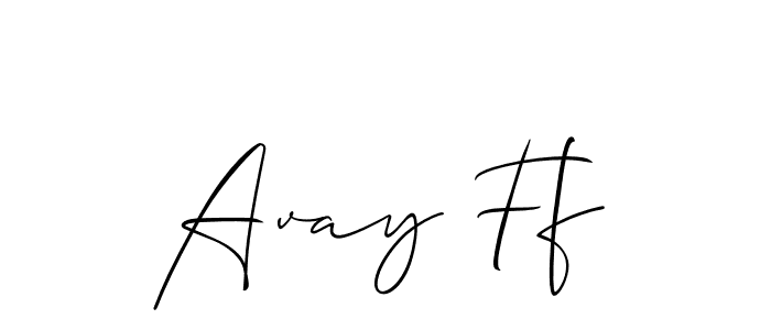 How to make Avay Ff signature? Allison_Script is a professional autograph style. Create handwritten signature for Avay Ff name. Avay Ff signature style 2 images and pictures png