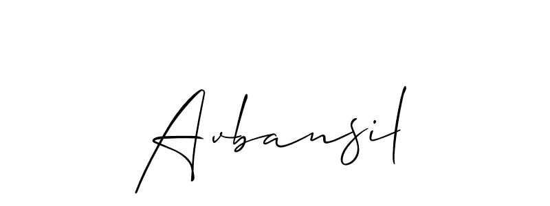 How to make Avbansil name signature. Use Allison_Script style for creating short signs online. This is the latest handwritten sign. Avbansil signature style 2 images and pictures png