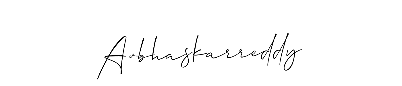 Make a beautiful signature design for name Avbhaskarreddy. With this signature (Allison_Script) style, you can create a handwritten signature for free. Avbhaskarreddy signature style 2 images and pictures png