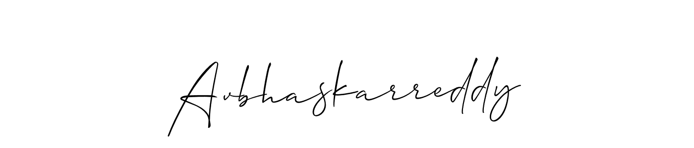 Also we have Avbhaskarreddy name is the best signature style. Create professional handwritten signature collection using Allison_Script autograph style. Avbhaskarreddy signature style 2 images and pictures png