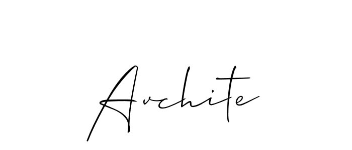 The best way (Allison_Script) to make a short signature is to pick only two or three words in your name. The name Avchite include a total of six letters. For converting this name. Avchite signature style 2 images and pictures png