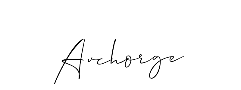 The best way (Allison_Script) to make a short signature is to pick only two or three words in your name. The name Avchorge include a total of six letters. For converting this name. Avchorge signature style 2 images and pictures png