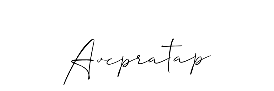 The best way (Allison_Script) to make a short signature is to pick only two or three words in your name. The name Avcpratap include a total of six letters. For converting this name. Avcpratap signature style 2 images and pictures png