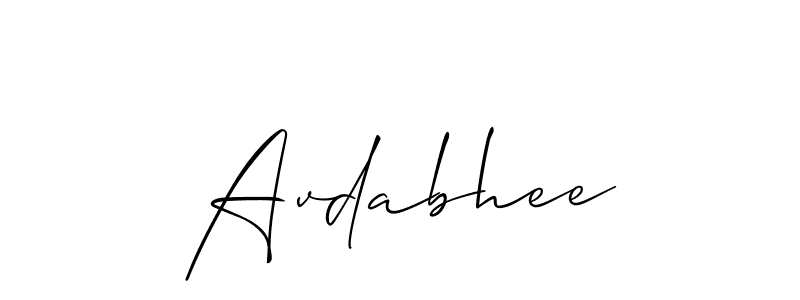 Make a short Avdabhee signature style. Manage your documents anywhere anytime using Allison_Script. Create and add eSignatures, submit forms, share and send files easily. Avdabhee signature style 2 images and pictures png