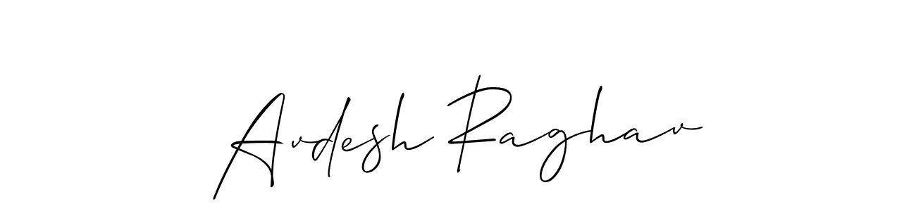 Use a signature maker to create a handwritten signature online. With this signature software, you can design (Allison_Script) your own signature for name Avdesh Raghav. Avdesh Raghav signature style 2 images and pictures png