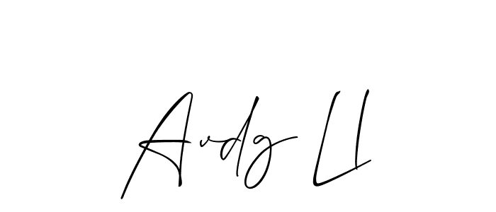 Also we have Avdg Ll name is the best signature style. Create professional handwritten signature collection using Allison_Script autograph style. Avdg Ll signature style 2 images and pictures png