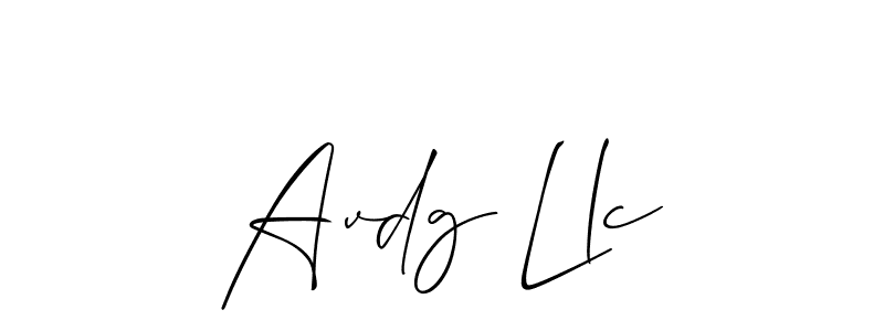 Also You can easily find your signature by using the search form. We will create Avdg Llc name handwritten signature images for you free of cost using Allison_Script sign style. Avdg Llc signature style 2 images and pictures png