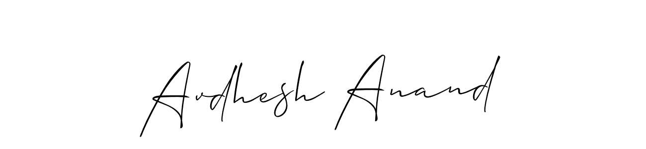Create a beautiful signature design for name Avdhesh Anand. With this signature (Allison_Script) fonts, you can make a handwritten signature for free. Avdhesh Anand signature style 2 images and pictures png